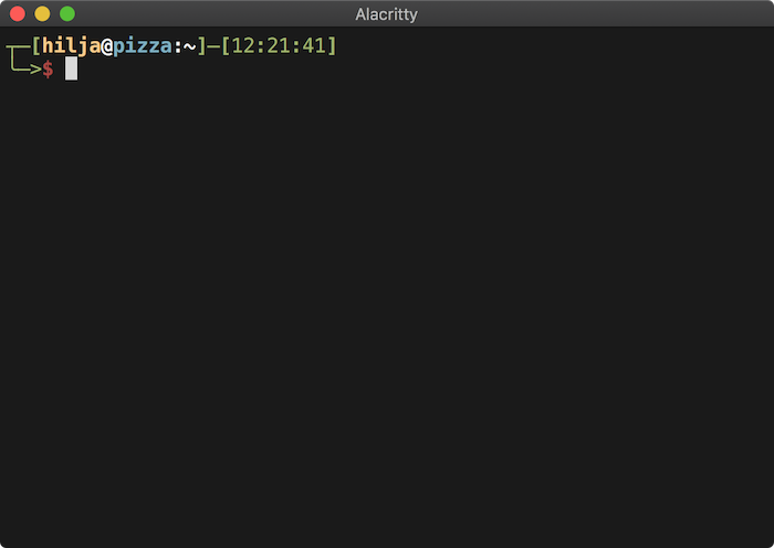 Screenshot of the Alacritty terminal