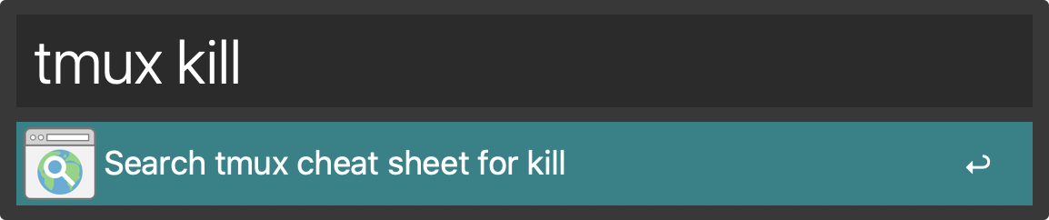 A screen shot of Alfred app’s search bar