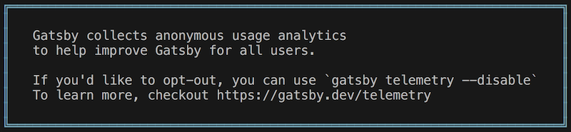 Screen shot of a telemetry message