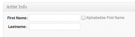 Screen shot of a WordPress metabox